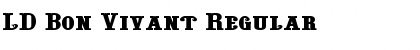 Download LD Bon Vivant Regular Font Title Preview