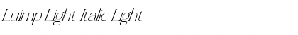 Download Luimp Light Italic Light Font Title Preview