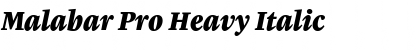 Download Malabar Pro Heavy Italic Font Title Preview