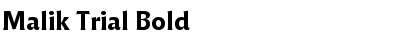 Download Malik Trial Bold Font Title Preview