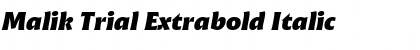 Download Malik Trial Extrabold Italic Font Title Preview