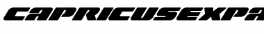 Download Capricus Expanded Italic Expanded Italic Font Title Preview