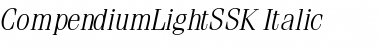 Download CompendiumLightSSK Italic Font Title Preview