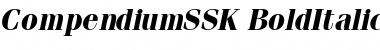 Download CompendiumSSK BoldItalic Font Title Preview