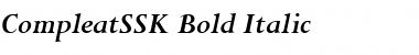 Download CompleatSSK Bold Italic Font Title Preview