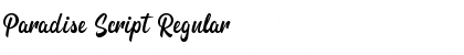 Download Paradise Script Regular Font Title Preview
