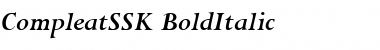 Download CompleatSSK BoldItalic Font Title Preview