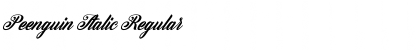 Download Peenguin Italic Regular Font Title Preview