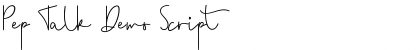 Download Pep Talk Demo Script Font Title Preview