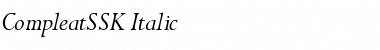 Download CompleatSSK Italic Font Title Preview
