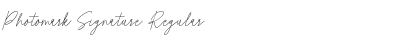 Download Photomark Signature Regular Font Title Preview