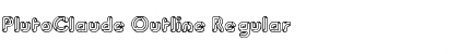 Download PlutoClaude Outline Regular Font Title Preview