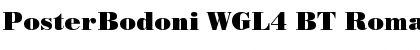 Download PosterBodoni WGL4 BT Roman Font Title Preview
