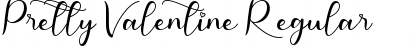 Download Pretty Valentine Regular Font Title Preview