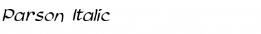 Download Parson Italic Font Title Preview