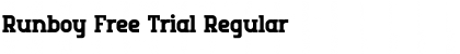 Download Runboy Free Trial Regular Font Title Preview