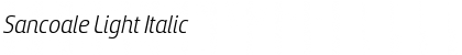Download Sancoale Light Italic Font Title Preview