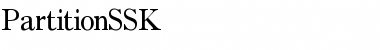 Download PartitionSSK Regular Font Title Preview