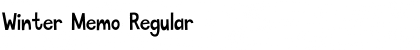 Download Winter Memo Regular Font Title Preview