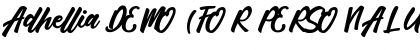 Download Adhellia DEMO (FOR PERSONAL USE Regular Font Title Preview