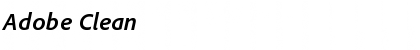 Download Adobe Clean Bold Italic Font Title Preview