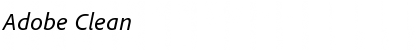 Download Adobe Clean Italic Font Title Preview