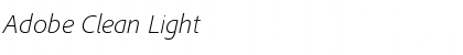 Download Adobe Clean Light Italic Font Title Preview