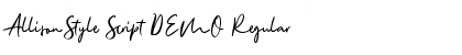 Download AllisonStyle Script DEMO Regular Font Title Preview