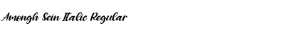 Download Amongh Sein Italic Regular Font Title Preview