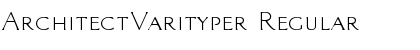Download ArchitectVarityper Regular Font Title Preview