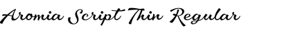 Download Aromia Script Thin Regular Font Title Preview
