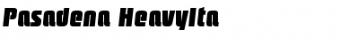 Download Pasadena-HeavyIta Regular Font Title Preview