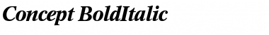 Download Concept BoldItalic Font Title Preview