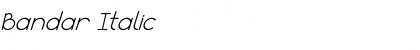 Download Bandar Italic Font Title Preview