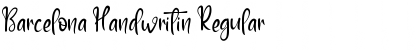 Download Barcelona Handwritin Regular Font Title Preview