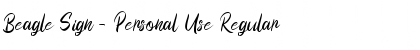 Download Beagle Sign - Personal Use Regular Font Title Preview
