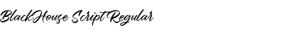 Download BlackHouse Script Regular Font Title Preview