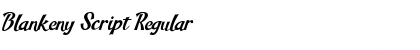 Download Blankeny Script Regular Font Title Preview