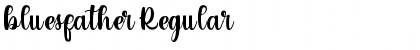 Download bluesfather Regular Font Title Preview