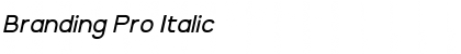 Download Branding Pro Italic Font Title Preview