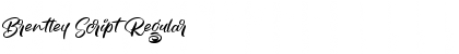 Download Brentley Script Regular Font Title Preview