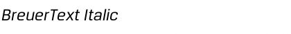 Download BreuerText Italic Font Title Preview
