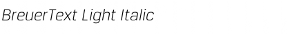 Download BreuerText Light Italic Font
