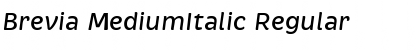 Download Brevia MediumItalic Regular Font Title Preview