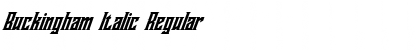 Download Buckingham Italic Regular Font Title Preview