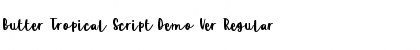 Download Butter Tropical Script Demo Ver Regular Font Title Preview