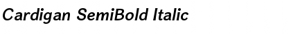 Download Cardigan SemiBold Italic Font Title Preview