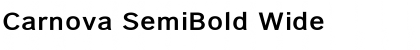 Download Carnova SemiBold Wide  Font Title Preview