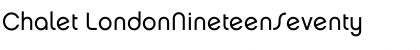 Download Chalet LondonNineteenSeventy Font Title Preview