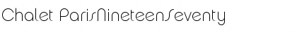 Download Chalet ParisNineteenSeventy Font Title Preview